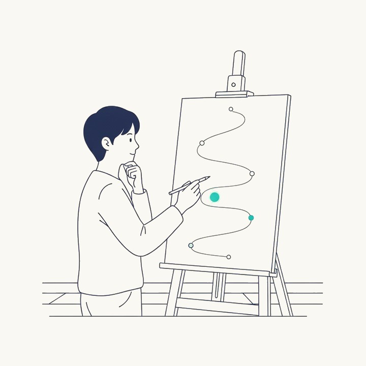 입시 로드맵 설계 일러스트